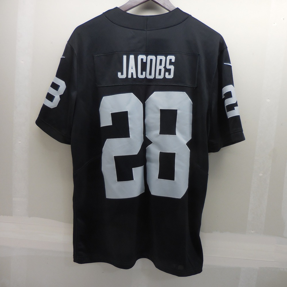Nike NFL Las Vegas Raiders Josh Jacobs 28 Jersey Black Mens Medium Dri-Fit